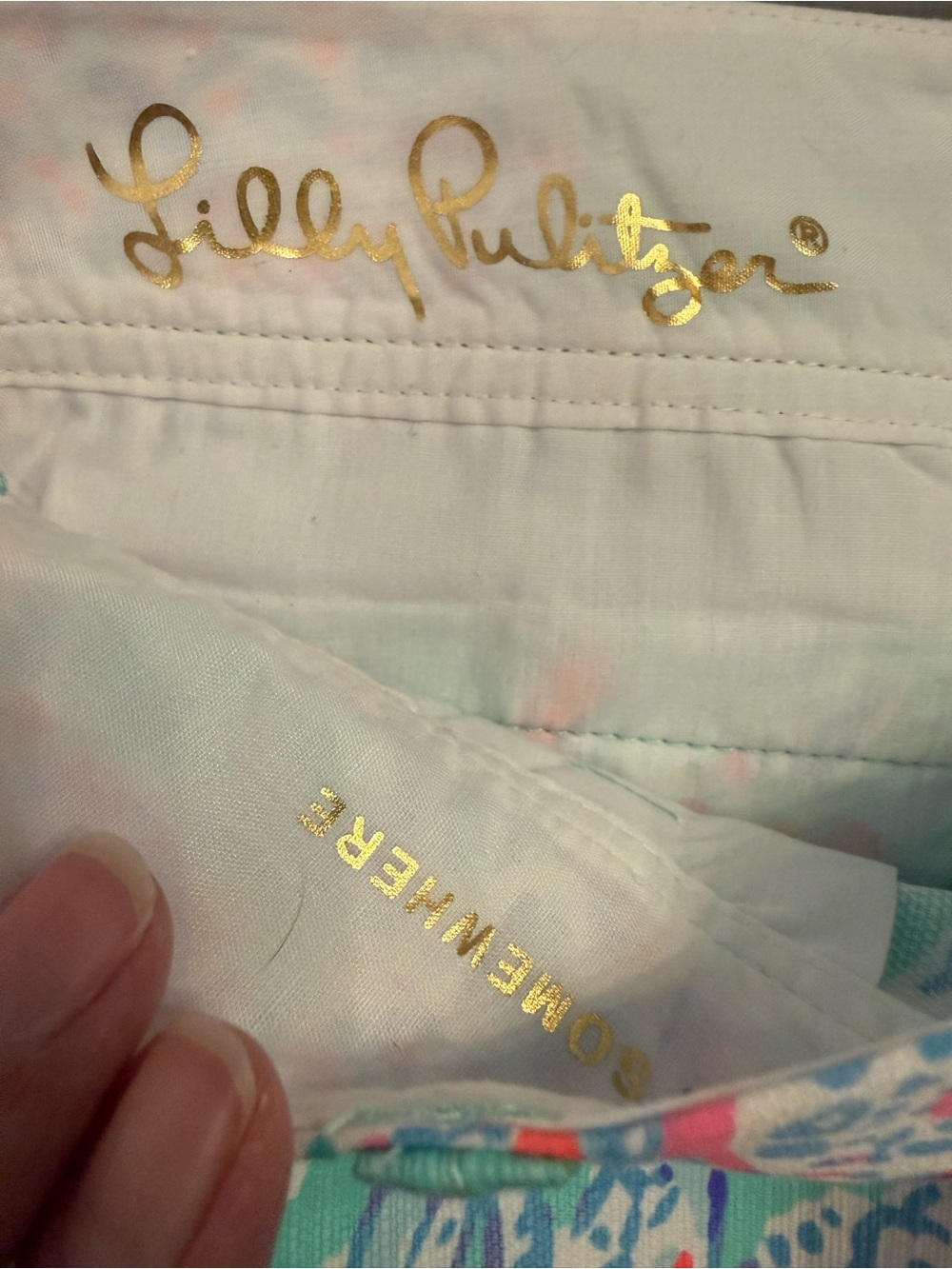 NWT Lilly Pulitzer Callahan Shorts Fansea Print Size 2 Aqua Pink Flat Front - Picture 8 of 11